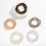 Wholesale set Faceted Glass Crystal Beaded Stretch Bracelets Glass Crystal Clove