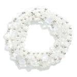 Wholesale set Faceted Glass Crystal Beaded Stretch Bracelets Glass Crystal Clove