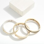 Wholesale brushed Metal Stretch Bracelets Bead Details D