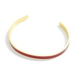 Gold Dipped Game Day Color Stripe Cuff Bracelet

- Gold Dipped
- Made in Korea
- Approximately 2.75" W