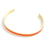 Gold Dipped Game Day Color Stripe Cuff Bracelet

- Gold Dipped
- Made in Korea
- Approximately 2.75" W