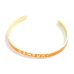 Gold Dipped Color Stripe "Game Day" Cuff Bracelet

- Gold Dipped
- Made in Korea
- Approximately 2.75" W