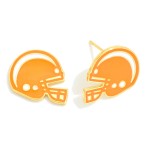 Wholesale enamel Gold Dipped Football Helmet Stud Earrings Gold Dipped Sterling