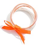 Wholesale rhinestone Jelly Bangle Bracelet Stack Bow Accent D