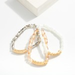 Wholesale faceted Peanut Bead Stretch Bracelet D
