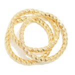 Wholesale set Twisted Coil Metal Stretch Bracelets D
