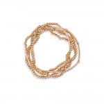 Wholesale set Five Metal Beaded Stretch Bracelets Tube Beads D