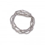 Wholesale set Five Metal Beaded Stretch Bracelets Tube Beads D