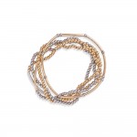 Wholesale set Five Metal Beaded Stretch Bracelets Tube Beads D