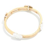 Wholesale metal Stretch Bangle Bracelet heart Stations D