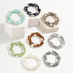 Wholesale set Three Beaded Stretch Bracelets Pearls Faceted Beads D
