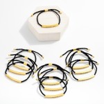 Wholesale adjustable Gold Dipped Braided Tube Message Bracelet D
