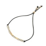 Wholesale adjustable Cord Bracelet International Morse Code Beads D