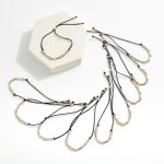 Wholesale adjustable Cord Bracelet International Morse Code Beads D