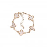 Wholesale linked Clover Bracelet Butterfly D Extender L