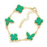 Wholesale linked Clover Bracelet Butterfly D Extender L