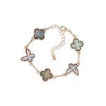 Wholesale linked Clover Bracelet Butterfly D Extender L