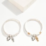 Wholesale metal John Engraved Stretch Bangle Rhinestone Cross Jesus Fish Charms
