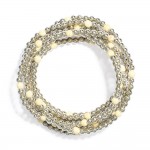 Wholesale set Seven Metal Beaded Bracelets Stone Beads D