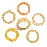 Wholesale set Six Metal Beaded Stretch Bracelets Glass Crystal Beads D
