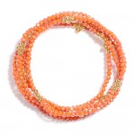 Wholesale set Five Beaded Stretch Bracelets Faceted Beads Metal Bubble Criss Cro