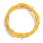 Wholesale set Five Beaded Stretch Bracelets Faceted Beads Metal Bubble Criss Cro
