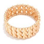 Wholesale twisted Metal Stretch Bracelets D