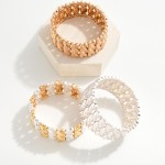 Wholesale twisted Metal Stretch Bracelets D