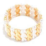 Wholesale twisted Metal Stretch Bracelets D