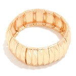 Wholesale metal Stretch Bangle Bracelet Wave Accent D