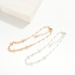 Wholesale chain Link Anklet East West Cross Heart Stations L