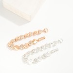 Wholesale metal Linked Heart Bracelet Rhinestones L