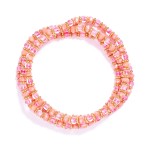 Wholesale set Four Beaded Bracelets Faceted Beads Glass Metal Tones D