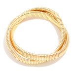 Wholesale two Intertwined Metal Cobra Stretch Bracelets D