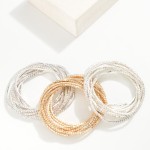 Wholesale set Ten Linked Rhinestone Stretch Bracelets D