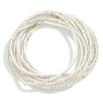 Wholesale set Ten Linked Rhinestone Stretch Bracelets D