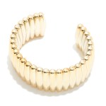 Wholesale ribbed Metal Cuff Bracelet D