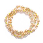 Wholesale set Three Beaded Stretch Bracelets Metal Tones Seed Beads D