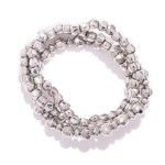 Wholesale set Three Faceted Metal Beaded Stretch Bracelets D