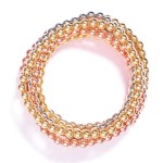 Wholesale set Seven Metal Beaded Stretch Bracelets D