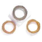 Wholesale set Seven Metal Beaded Stretch Bracelets D