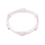 Wholesale hammered Metal Stretch Bracelet Butterfly Details D