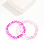 Wholesale glass Crystal Beaded Stretch Bracelet D