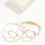 Wholesale hammered Metal Hinged Bangle Bracelet Nesting Circles Accent L