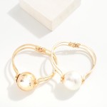 Wholesale hallow Metal Bangle Bracelet Metal Ball Detail D