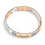 Wholesale metal COMPASSION NURSE KINDNESS Stretch Bracelet D Card Reads Kindness