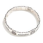 Wholesale metal COMPASSION NURSE KINDNESS Stretch Bracelet D Card Reads Kindness
