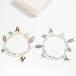 Wholesale metal Beaded Charm Bracelet Crosses Angels Serenity Prayer D Card Read