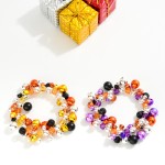 Wholesale halloween Beaded Jingle Bell Stretch Bracelet D
