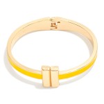 Wholesale metal Hinged Bangle Bracelet Gold Bar Closure D